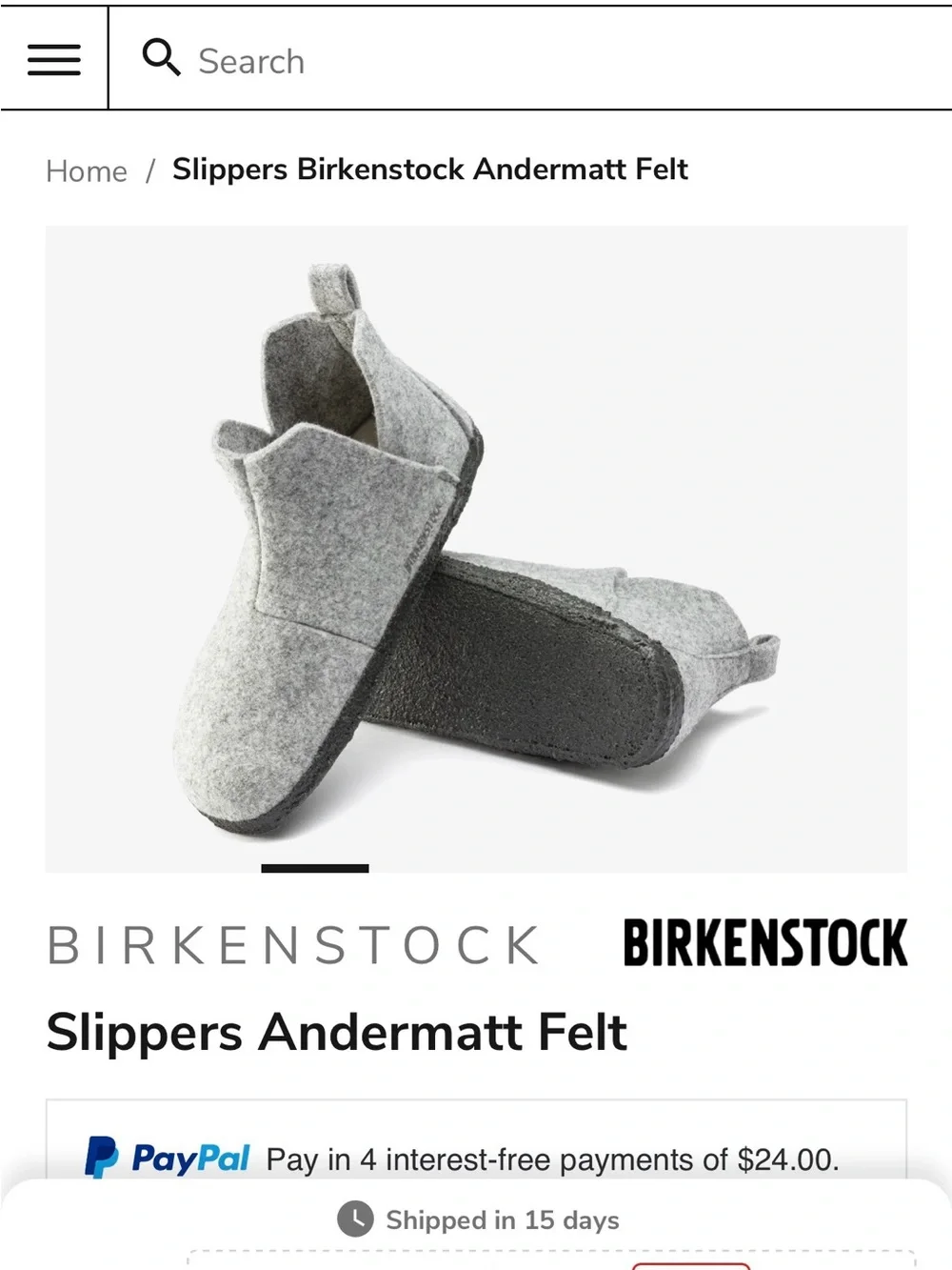 Birkenstock slippers Andermatt felt